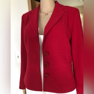 Amanda Smith Women’s Red Blazer Size 10P Pre-Owned